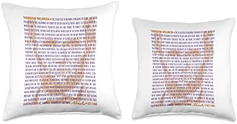 Abraham Lincoln's Thanksgiving Proclamation Throw Pillow - Image 3