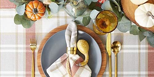 DII Christmas Thanksgiving Holiday Tabletop Décor Collection Decorative Napkin Ring Holder Set, 1.6 Dia x 1.25" Height, Always Grateful Gold, 4 Piece - Image 3