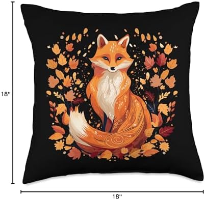 Cottagecore Fox Fall Vibes Thanksgiving Women's Graphic Throw Pillow - Image 4