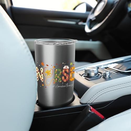 Thankful Thanksgiving Home Health Nurse Life Men Women Stainless Steel Insulated Tumbler - Image 6