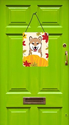 Caroline's Treasures BB2031DS1216 Shiba Inu Thanksgiving Wall or Door Hanging Prints Aluminum Metal Sign Kitchen Wall Bar Bathroom Plaque Home Decor Front Door Plaque, 12x16, Multicolor - Image 2