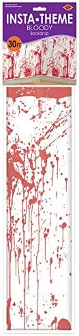 Beistle Bloody Wall Backdrop Halloween Horror Scene Setter 4 x 30 Feet