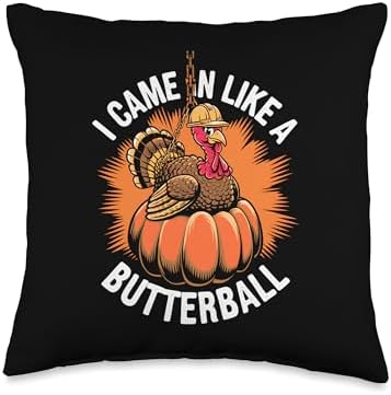 Pumpkin Design Fall Throw Pillow by Unknown
