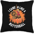 Pumpkin Design Fall Throw Pillow by Unknown