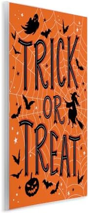 Trick or Treat Spider Web, 13 x 19 Inch Mounted Print on Wall Plaque