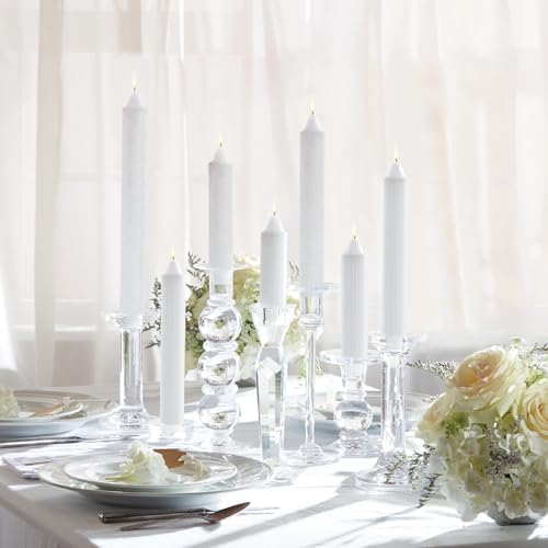 Root 4-Count Unscented Grecian Collenette Candles, 9-Inch, White - Image 5