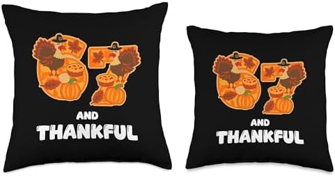 Thanksgiving Six Seven 6 7 Meme Thankful Boys Girl Men Women Throw Pillow - Image 3