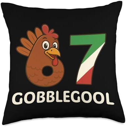 Gobblegool 6 7 Italian Family Design Thanksgiving Throw Pillow by Unknown