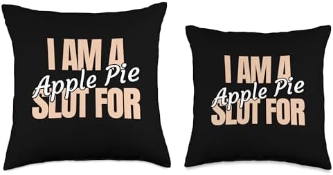 Apple Pie Slut Funny Thanksgiving Adult Humor Throw Pillow - Image 3