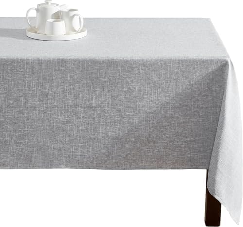 Laura Ashley Harper Tablecloth, 60" x 144", Ash Gray - Image 4