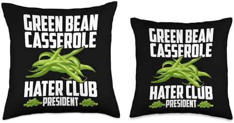 Green Bean Casserole Thanksgiving Dinner String Beans Throw Pillow - Image 3