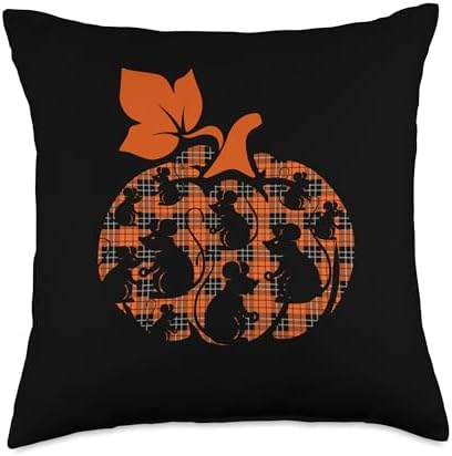 Rats Cute Pumpkin Shape Halloween Thanksgiving Lover Kids Throw Pillow by Unknown