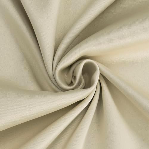 Sun Zero Oslo Theater Grade Extreme 100% Blackout Rod Pocket Curtain Panel, 52" x 95", Cream