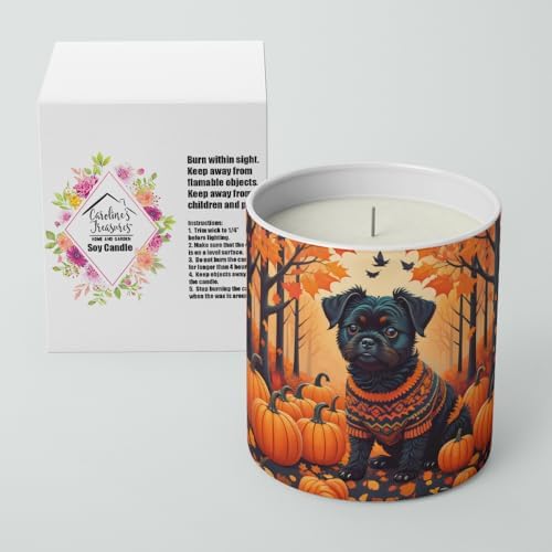 Caroline's Treasures DAC1001CDL Affenpinscher Fall Decorative Soy Candle Nature Soy Wax Essential Oil Home Decor Ideal for Bedroom Kitchen Bath Office Gift, 10 oz - Image 2