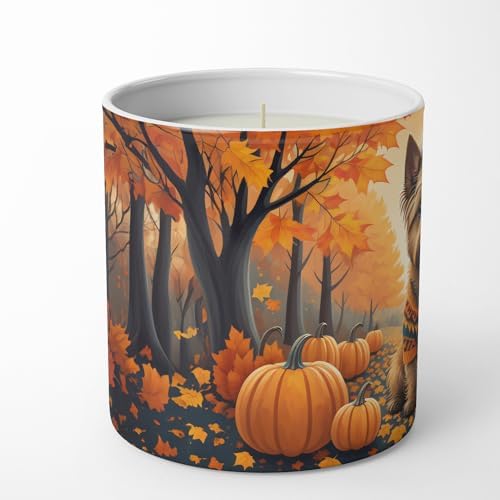 Caroline's Treasures DAC1031CDL Cairn Terrier Fall Decorative Soy Candle Nature Soy Wax Essential Oil Home Decor Ideal for Bedroom Kitchen Bath Office Gift, 10 oz - Image 3