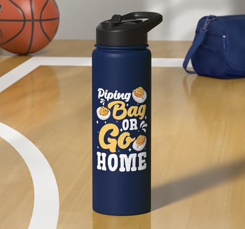 Piping Bag Or Go Home Deviled Egg Thanksgiving Stainless Steel Insulated Water Bottle - Image 7