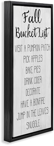 'Fall Bucket List Casual Sign'| Floating Frame Canvas Art - Image 2