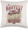 Christian Thanksgiving The Harvest is Plentiful Trendy Fall Throw Pillow by Unknown