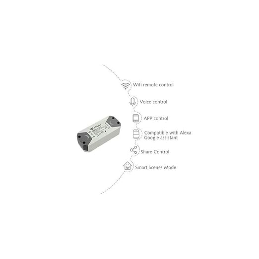 eMylo Smart WiFi Light Switch Wireless Relay Switch Module Remote Control Home Automation Timers Compatible with Alexa Echo Google Home iPhone Android App