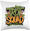 Trot Squad, Friendsgiving Squad Running Thanksgiving Throw Pillow by HadleyDesigns