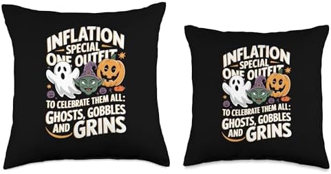 Funny Inflation Outfit for Halloween Thanksgiving Christmas Throw Pillow - Image 3