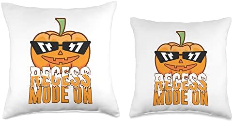 Halloween Thanksgiving Recess Vacay mode Throw Pillow - Image 3