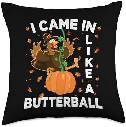 I Came In Like A Butterball Funny Thanksgiving Turkey Womens Throw Pillow by Unknown