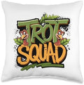 Trot Squad, Friendsgiving Squad Running Thanksgiving Throw Pillow by HadleyDesigns