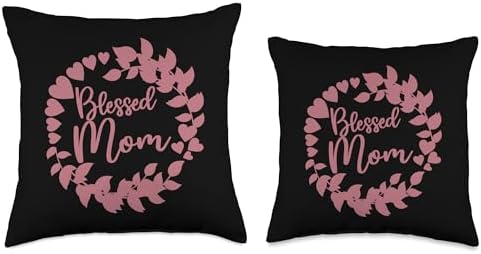 Blessed Mom, Mother's Day, Thanksgiving Thankful Mama Mother Throw Pillow - Image 3