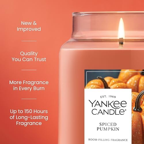 Yankee Candle Spiced Pumpkin Scented Candle, 22oz Large Jar - Image 3