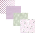 Hudson Baby Unisex Baby Cotton Poly Flannel Receiving Blankets, Purple Dainty Floral, One Size by HudsonBaby
