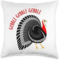 Thanksgiving Dinner Turkey Throw Pillow by Unknown