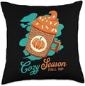Pumpkin Spice Latte Season Thanksgiving Design Throw Pillow by Unknown