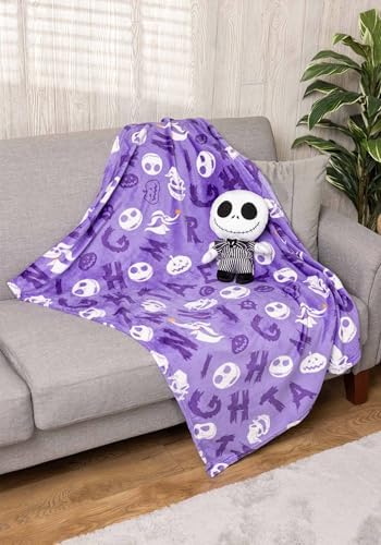 Northwest Character Hugger Pillow & Silk Touch Throw Blanket Set, 40" x 50", Nightmare Before Christmas - Nightmare Friends