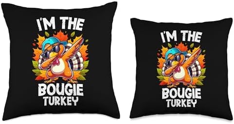 I'm The Bougie Turkey Funny Thanksgiving Matching Family Throw Pillow - Image 3