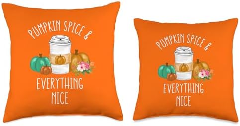 Pumpkin Spice Makes Me Nice Mommy and Me Mom Baby Fall Throw Pillow - Image 3