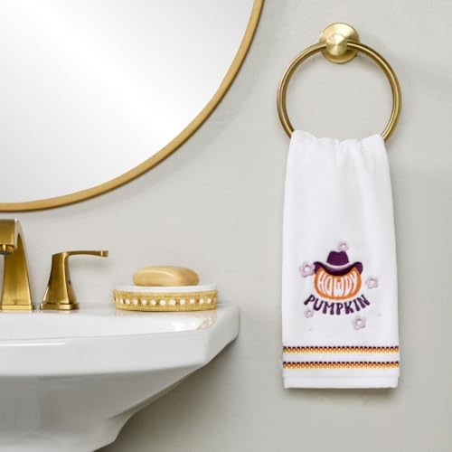 SKL Home Fall/Thanksgiving Howdy Pumpkin Hand Towel Set-2pc, White - Image 3
