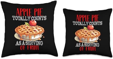 CharlIan Minds - Apple Pie Thanksgiving Bakery Lover Pie Thanksgiving Food Apple Day Throw Pillow, 18x18, Multicolor - Image 3