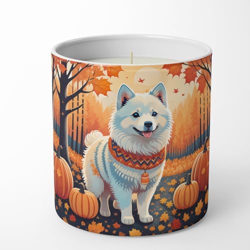 Caroline's Treasures DAC1006CDL American Eskimo Fall Decorative Soy Candle Nature Soy Wax Essential Oil Home Decor Ideal for Bedroom Kitchen Bath Office Gift, 10 oz - Image 4