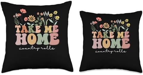 Wildflowers Take Me Home Country Rolls Funny Thanksgiving Throw Pillow - Image 3
