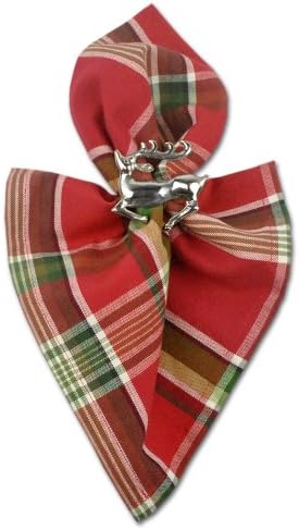 DII Christmas Thanksgiving Holiday Tabletop Décor Collection Decorative Napkin Ring Holder Set, 2.5" Diameter, Silver Reindeer, 6 Piece - Image 3