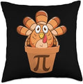 Turkey Pot Pie Funny Math Thanksgiving Turkey Pot Pi Throw Pillow by Unknown