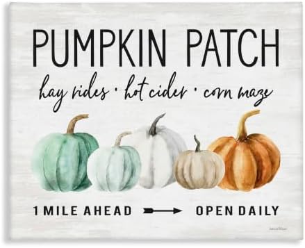 Stupell Industries 'Pumpkin Patch Farmhouse Sign Autumn Orange'| Canvas Art by StupellIndustries