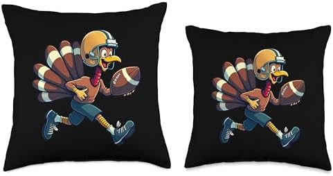 Thanksgiving Football Player Thanksgiving Football Turkey Throw Pillow - Image 3