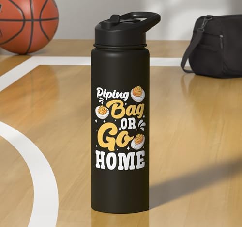 Piping Bag Or Go Home Deviled Egg Thanksgiving Stainless Steel Insulated Water Bottle - Image 7