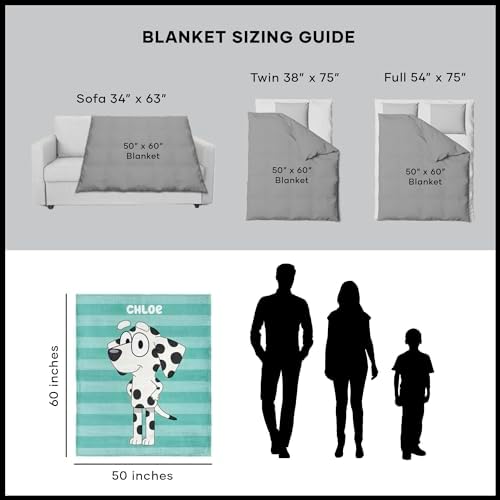 Northwest Bluey Silk Touch Throw Blanket, 50" x 60", Roll Call Chloe