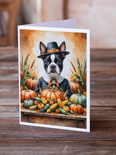 Caroline's Treasures Boston Terrier Dogs Blank 5x7 Note Cards Set of 8 - Image 2