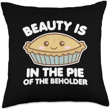 Beauty Is in The Pie of The Beholder Thanksgiving (Dark) Throw Pillow by Unknown
