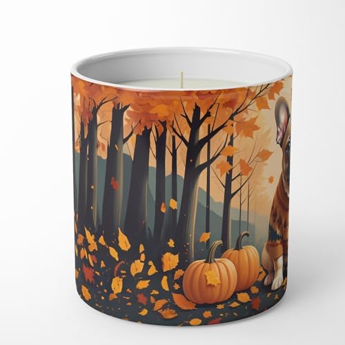 Caroline's Treasures DAC1046CDL Fawn French Bulldog Fall Decorative Soy Candle Nature Soy Wax Essential Oil Home Decor Ideal for Bedroom Kitchen Bath Office Gift, 10 oz - Image 3