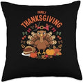 Matching Family Thanksgiving Crew 2026 Thankful Retro Turkey Throw Pillow by Unknown